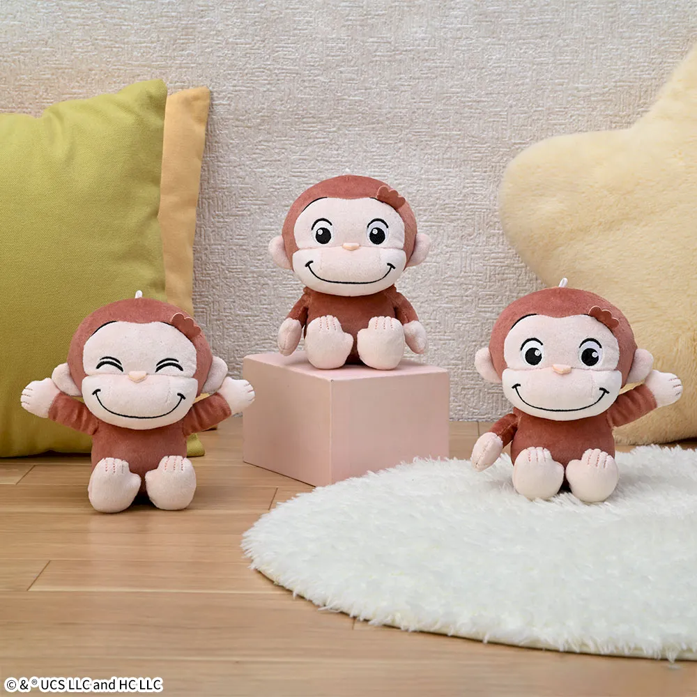 おさるのジョージ　ぽってりぬいぐるみ　もっちり