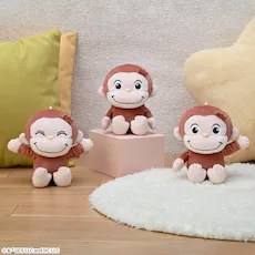 おさるのジョージ　ぽってりぬいぐるみ　もっちり