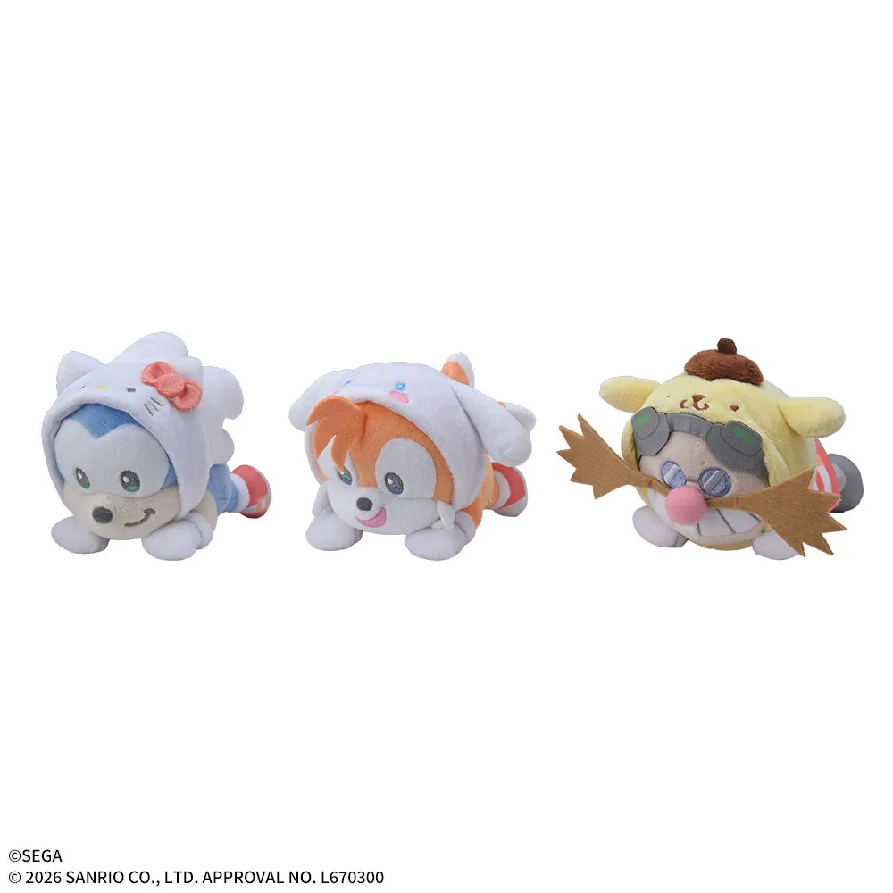 SONIC & FRIENDS×Sanrio characters　寝そべり　ミニぬいぐるみVol.1