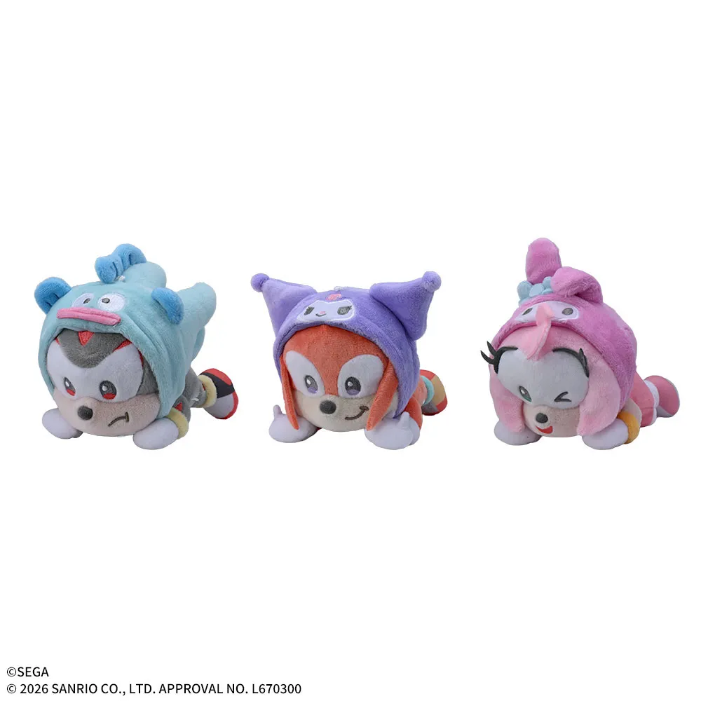 SONIC & FRIENDS×Sanrio characters　寝そべり　ミニぬいぐるみVol.2