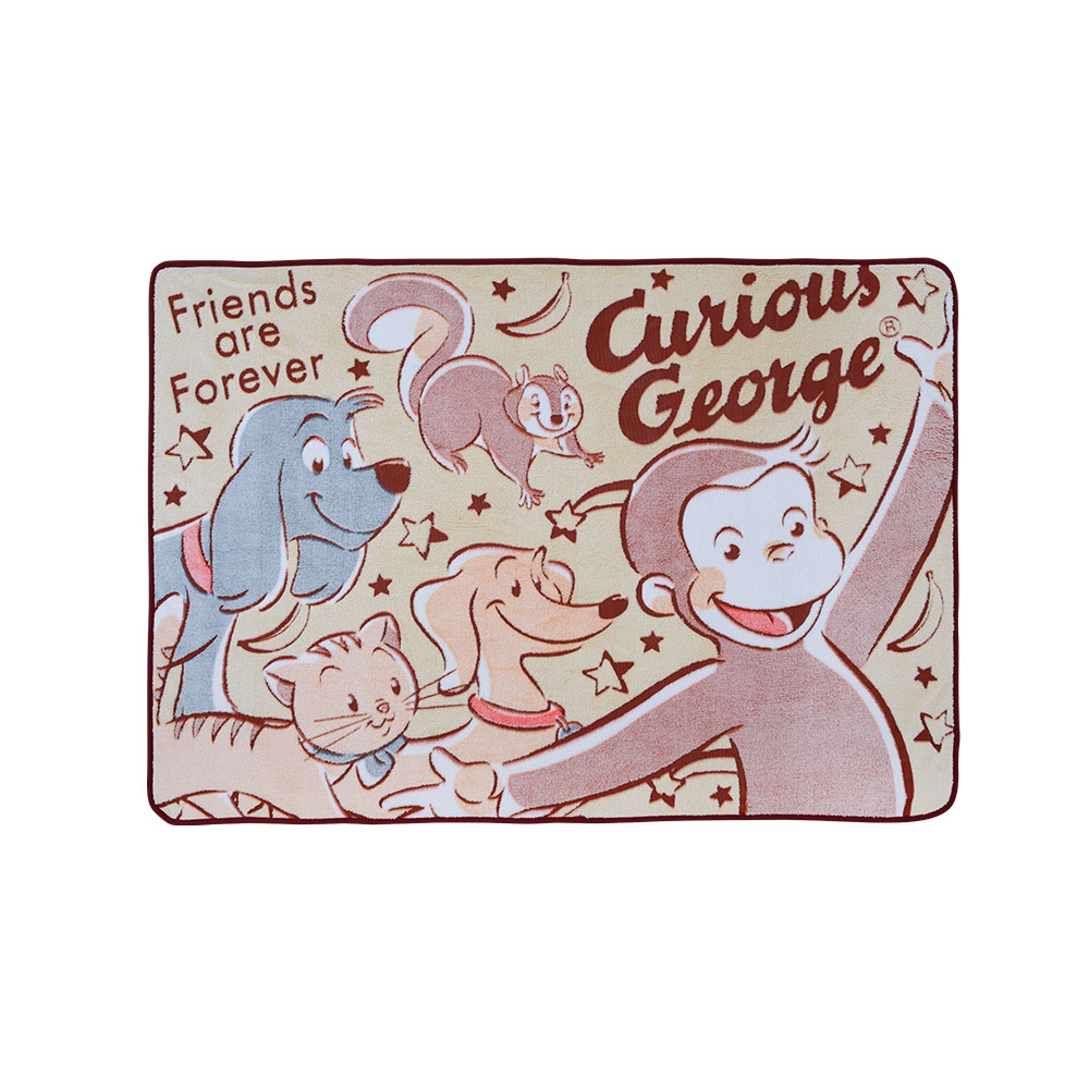 おさるのジョージ プレミアムもこもこブランケット おともだちといっしょ セガプラザ