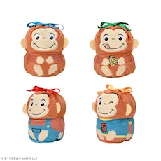 おさるのジョージ　ぽってりぬいぐるみ巾着ポーチ