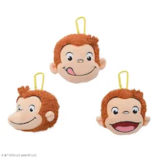 おさるのジョージ　カラビナ付フェイスポーチ