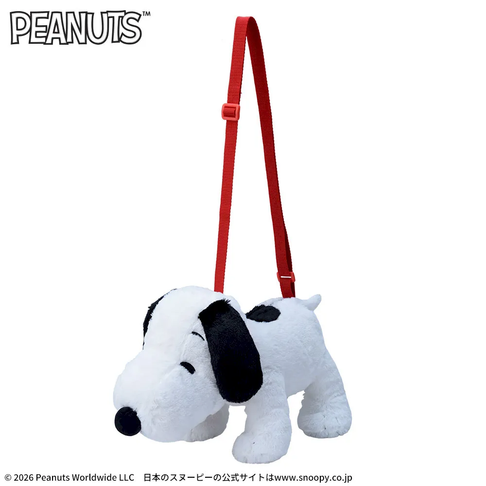 SNOOPY™　プラチナムザッカぬいぐるみショルダーバッグ　おさんぽVer.