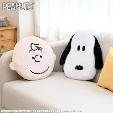 SNOOPY™ プレミアムフェイスクッション“スヌーピー&チャーリー・ブラウン”｜セガプラザ