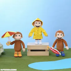 おさるのジョージ　マスコット　雨の日