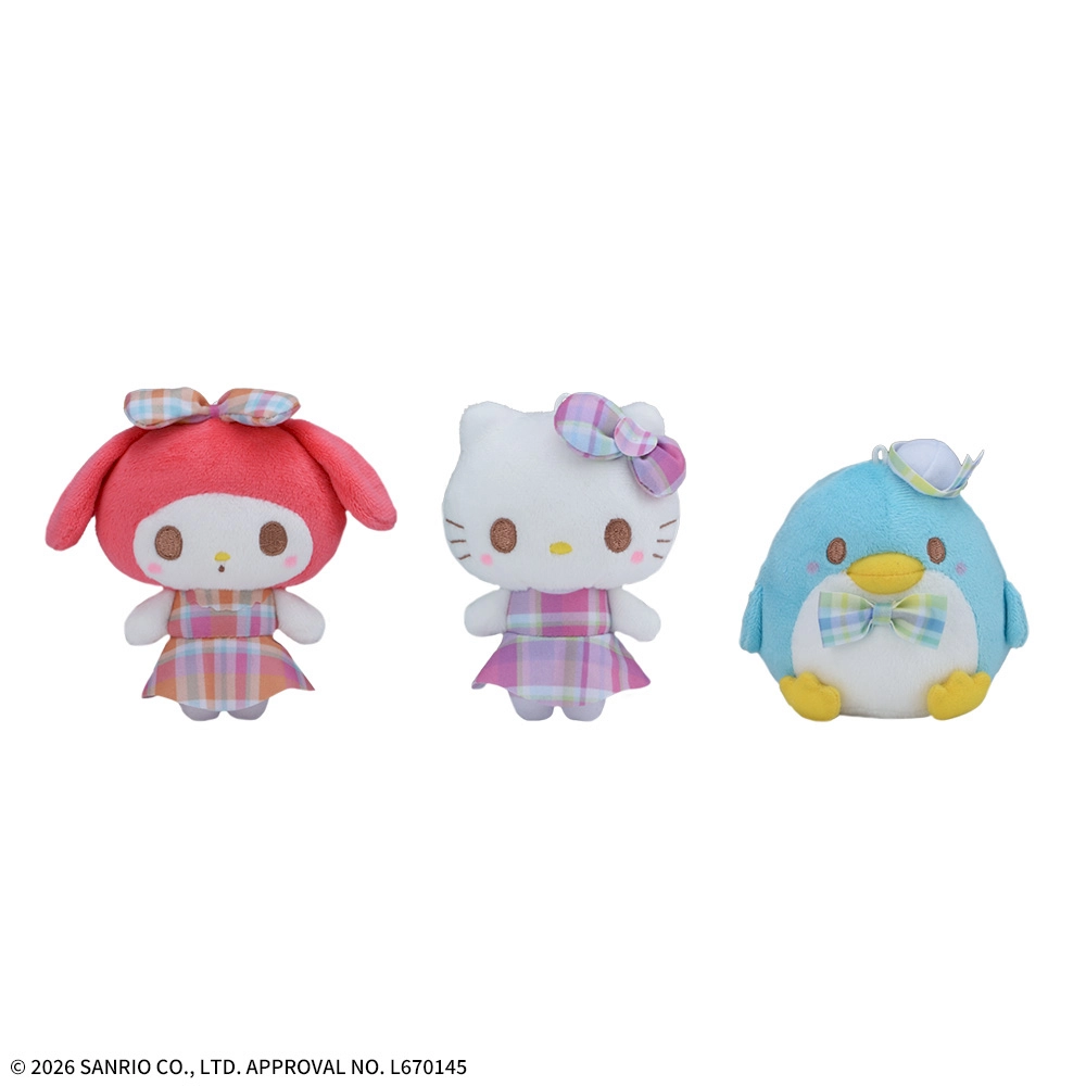 ゆるかわ　サンリオキャラクターズ　マスコット　サマーチェック