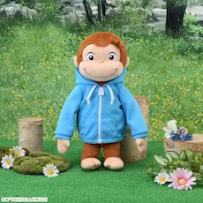おさるのジョージ　LLぬいぐるみ　フーディー