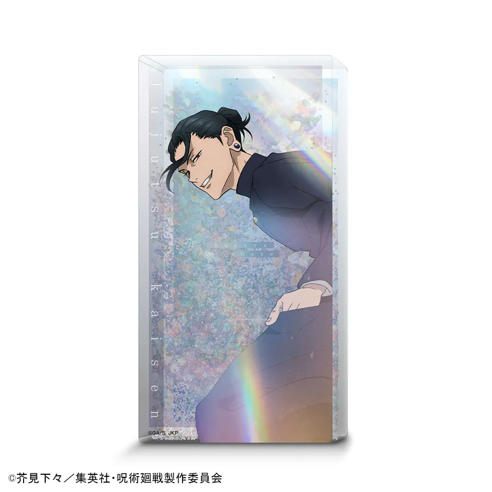 呪術廻戦 懐玉・玉折 夏油傑 プライズ 缶バッジ アクリルブロック グッズ]呪術廻戦 懐玉・玉折 グリッターアクリルブロック“夏油傑（群青