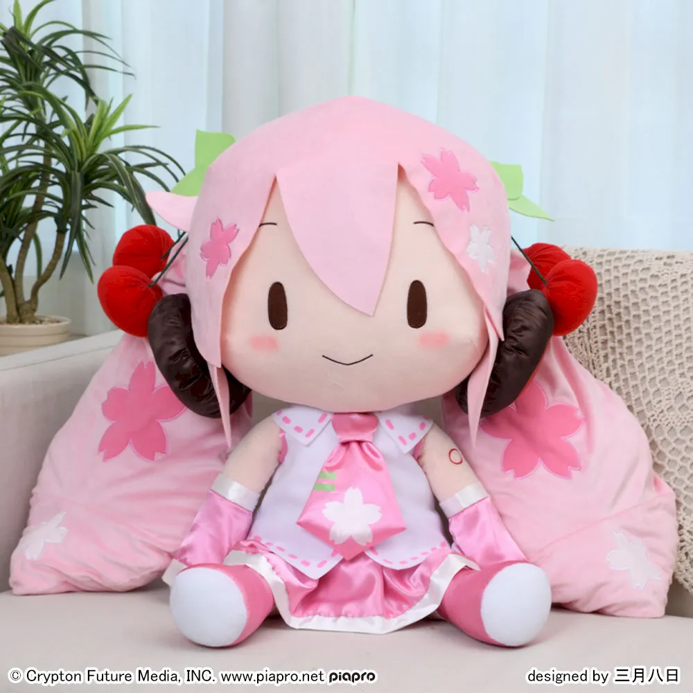 [グッズ]桜ミク　ふわぷち　どでかジャンボぬいぐるみ