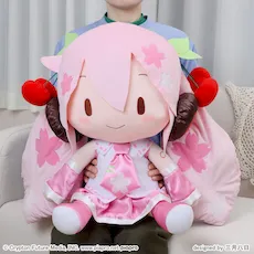 [グッズ]桜ミク　ふわぷち　どでかジャンボぬいぐるみ