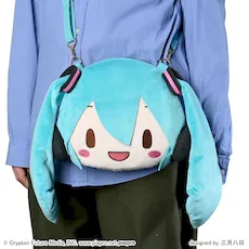 グッズ]初音ミク ふわぷち フェイスショルダーバッグ（M）｜プライズ