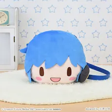 [グッズ]KAITO　ふわぷち　フェイスショルダーバッグ（Ｍ）