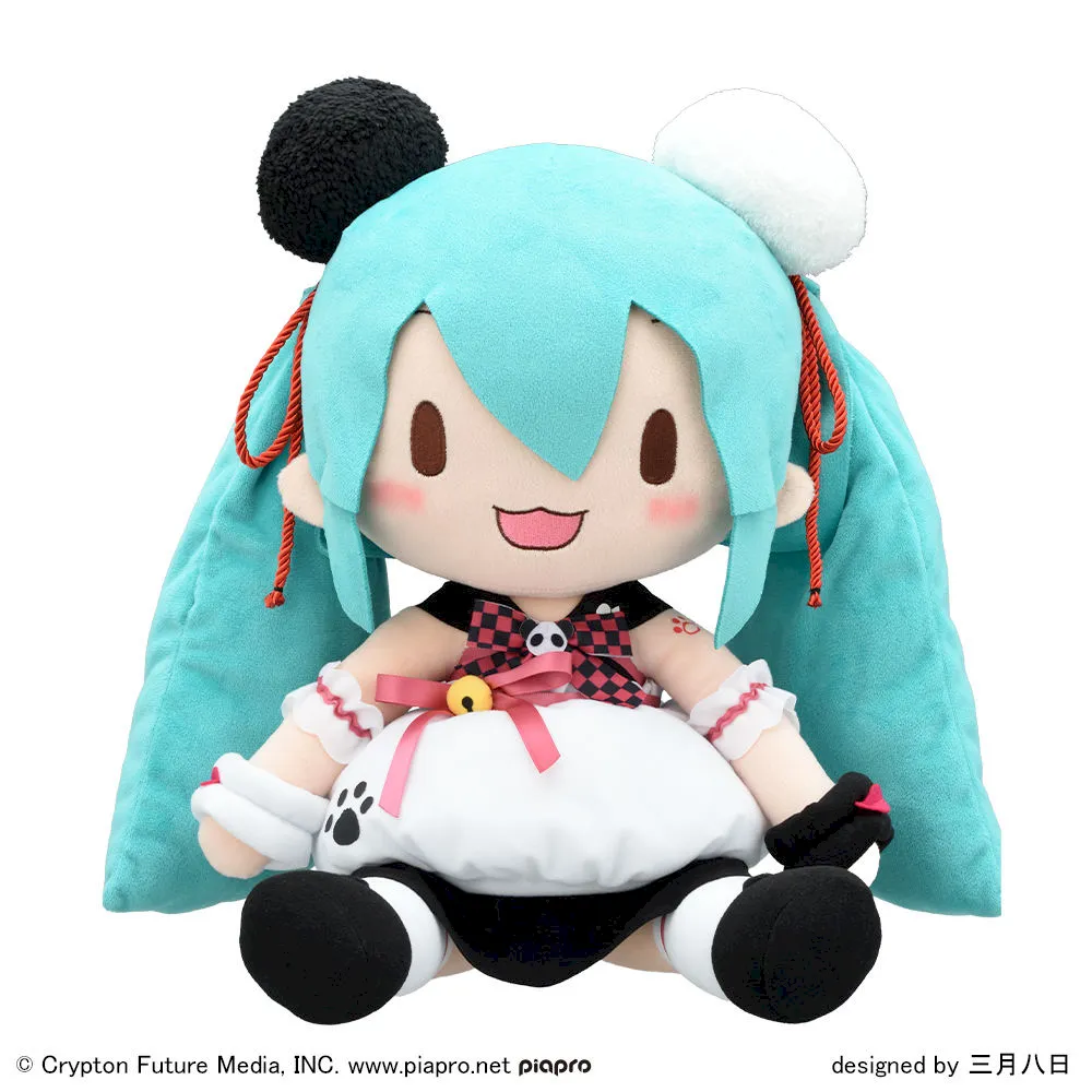 [グッズ]初音ミク　パンダ饅頭　ふわぷちぬいぐるみ（LL）