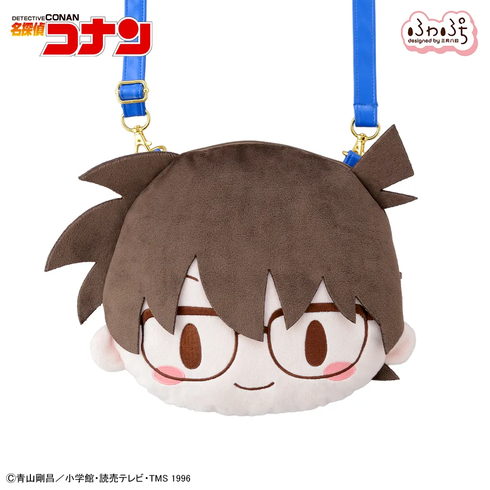 [グッズ]名探偵コナン　江戸川コナン　ふわぷち　フェイスショルダーバッグ（M）