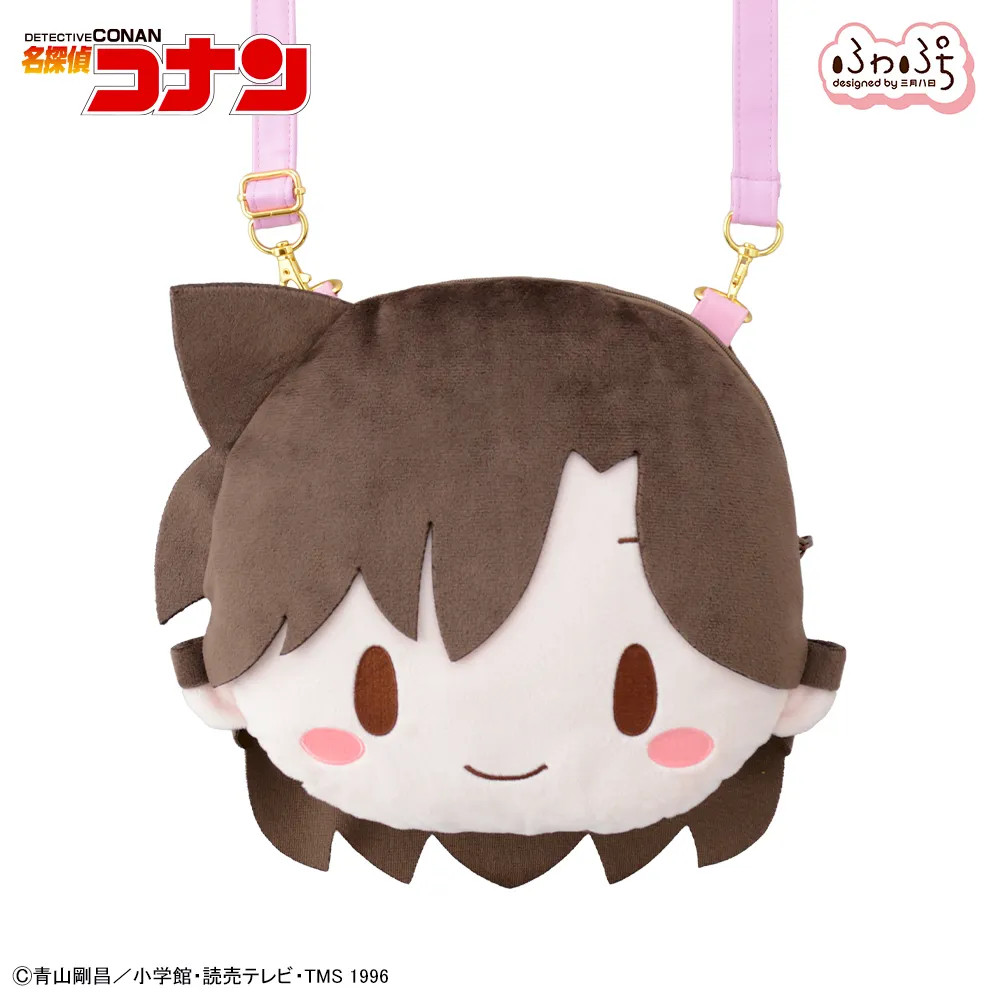 [グッズ]名探偵コナン　毛利蘭　ふわぷち　フェイスショルダーバッグ（M）