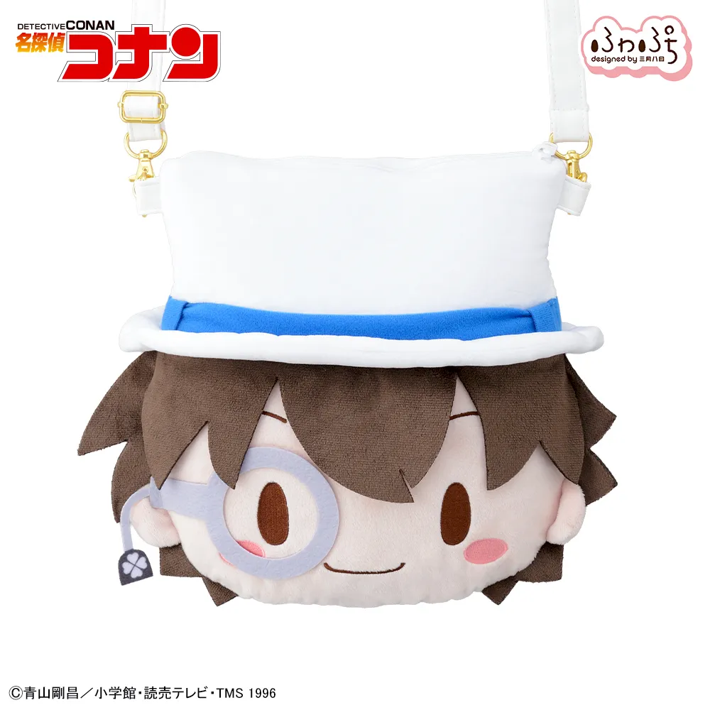 [グッズ]名探偵コナン　怪盗キッド　ふわぷち　フェイスショルダーバッグ（M）