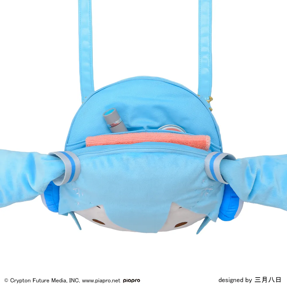 グッズ]雪ミク ふわぷち フェイスショルダーバッグ（M）｜プライズ