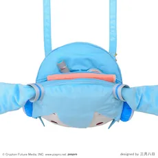 [グッズ]雪ミク　ふわぷち　フェイスショルダーバッグ（Ｍ）
