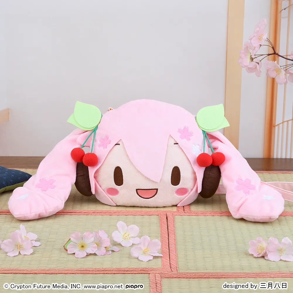 グッズ]桜ミク ふわぷち フェイスショルダーバッグ（M）｜プライズ