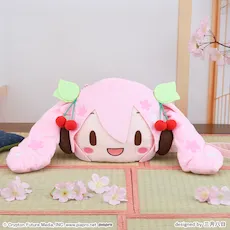 [グッズ]桜ミク　ふわぷち　フェイスショルダーバッグ（Ｍ）