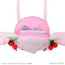 [グッズ]桜ミク　ふわぷち　フェイスショルダーバッグ（Ｍ）