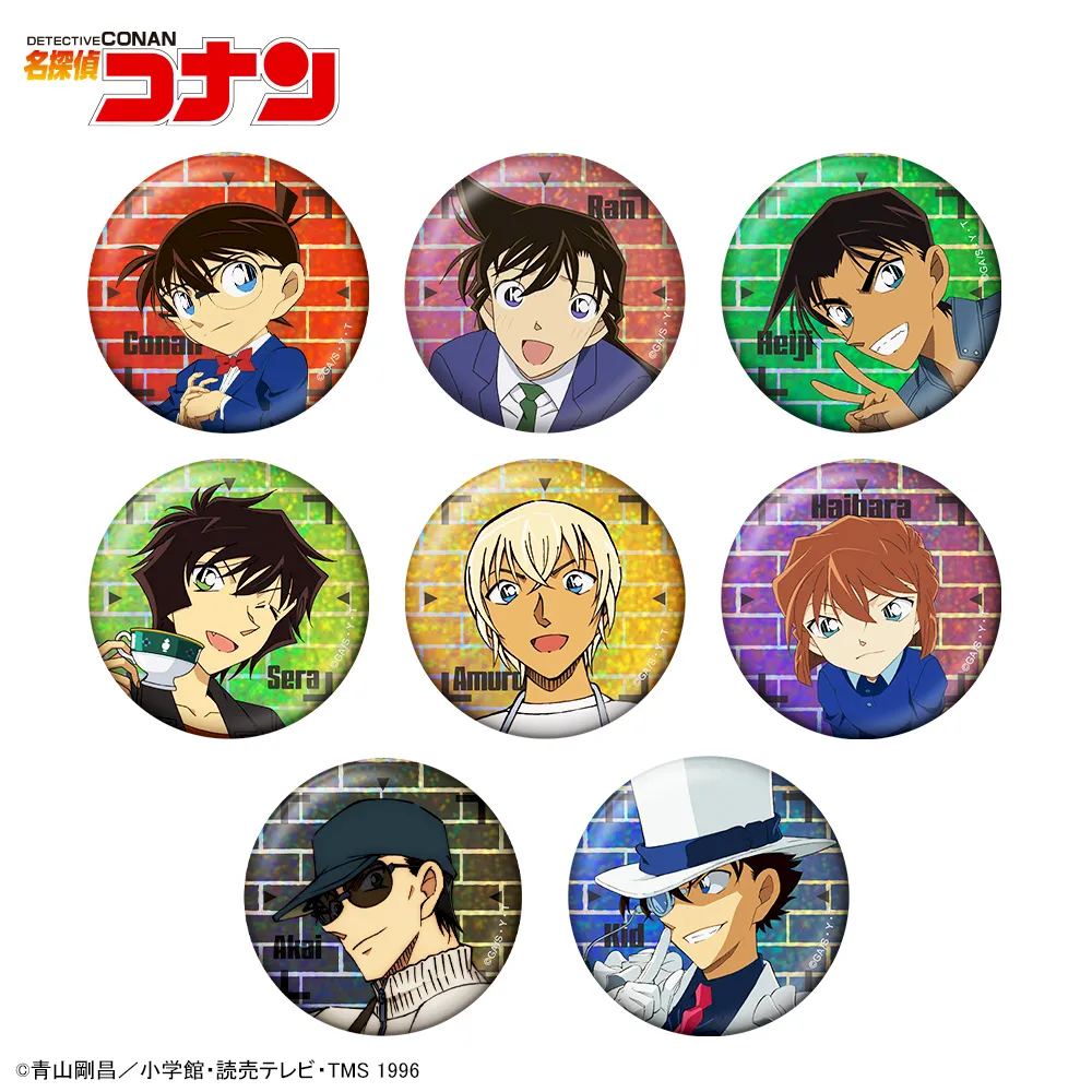[グッズ]名探偵コナン　ビジュアルホログラム缶バッジ Vol.1