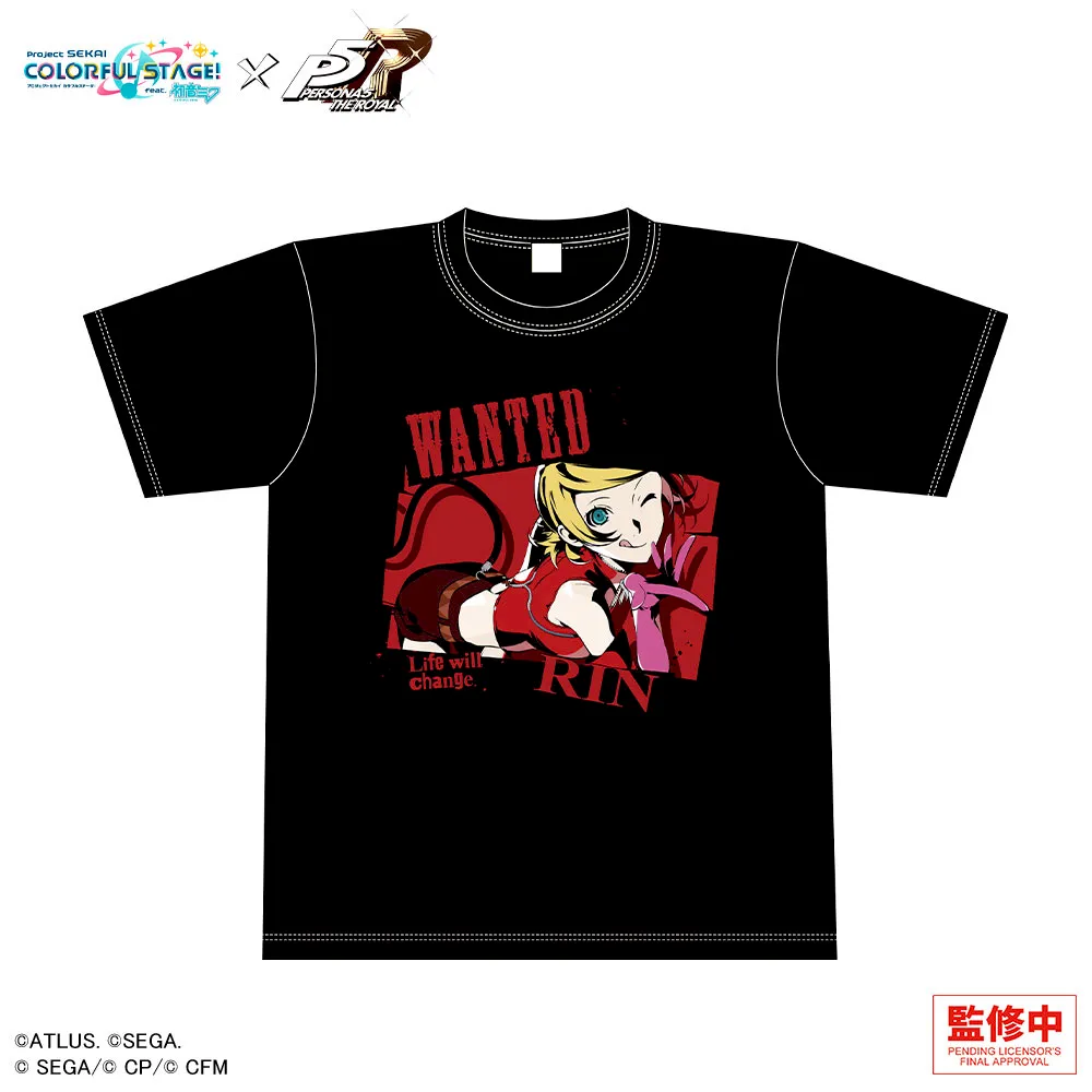 プロジェクトセカイ カラフルステージ！ feat. 初音ミク×ペルソナ５ ザ・ロイヤル　グラフィックTシャツ　鏡音リン