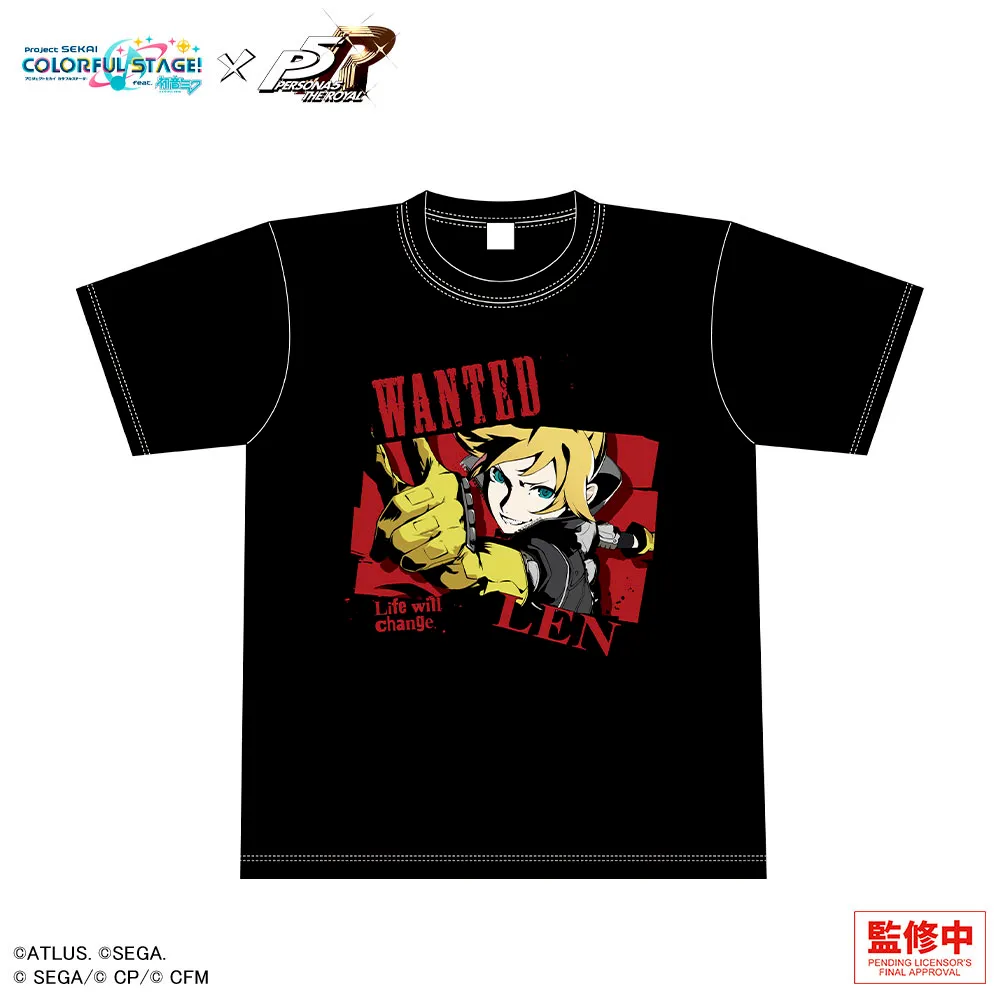プロジェクトセカイ カラフルステージ! feat. 初音ミク×ペルソナ5 ザ・ロイヤル グラフィックTシャツ 鏡音レン