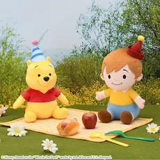 新品タグ付き ディズニー クリストファーロビン プーさん ぬいぐるみ 映画 くまのプーさん Mぬいぐるみ パーティVer. “プー&クリストファー