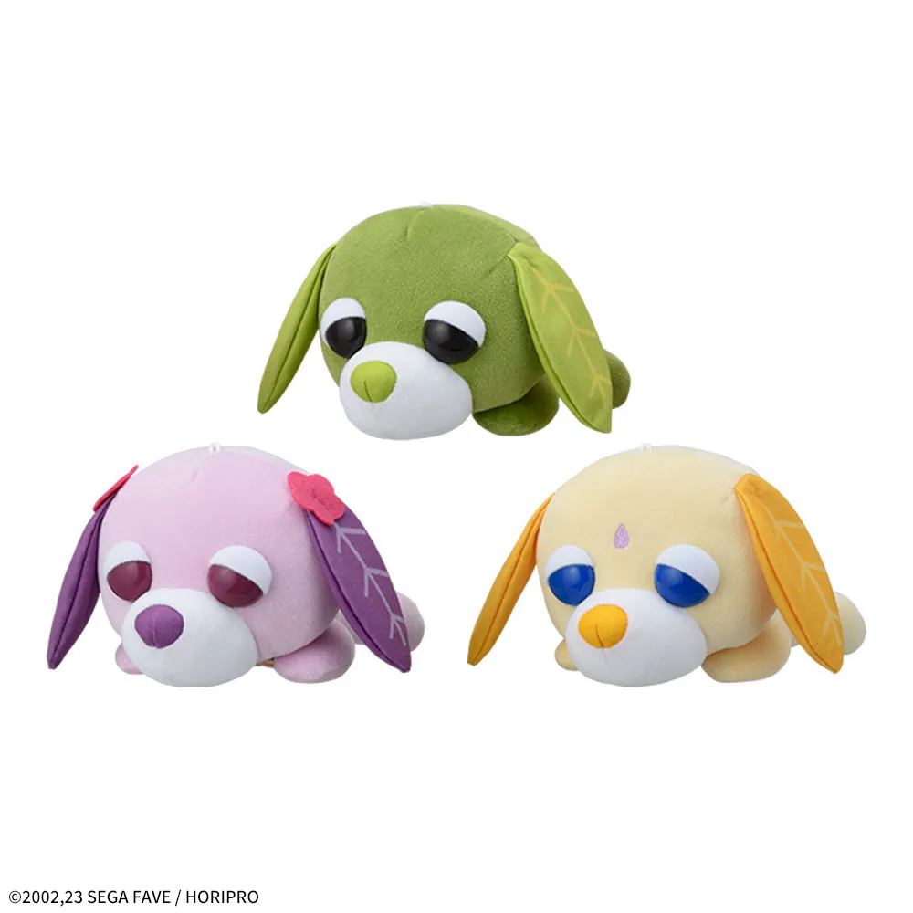 お茶犬　寝そべり　ぬいぐるみ