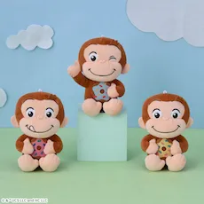 おさるのジョージ　ぽってりぬいぐるみ　ドーナツ