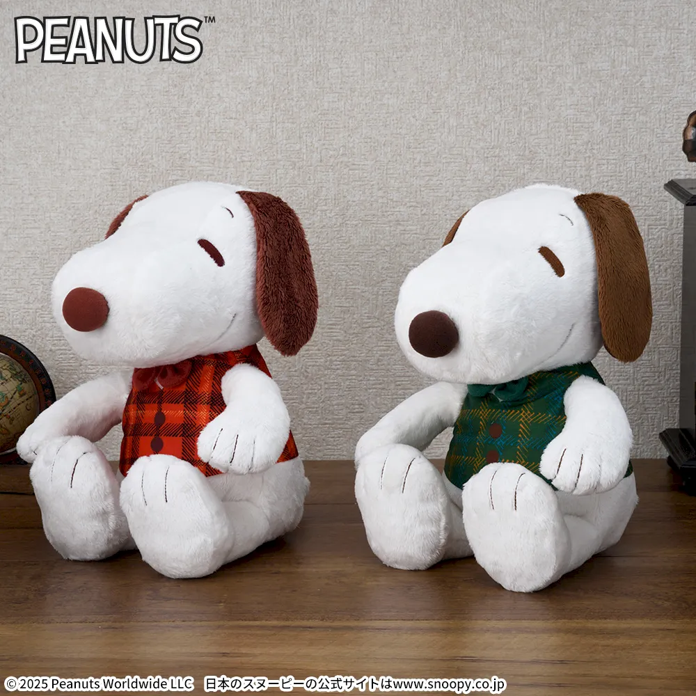 SNOOPY™　Lぬいぐるみ　チェックベスト