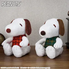 SNOOPY™　Lぬいぐるみ　チェックベスト