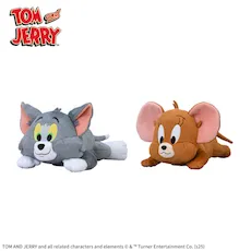 トムとジェリー　寝そべり　Lぬいぐるみ