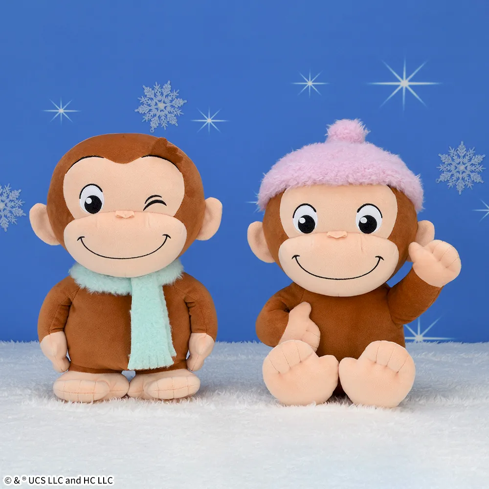 おさるのジョージ　ぽってりLぬいぐるみ　ウィンター