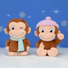 おさるのジョージ　ぽってりLぬいぐるみ　ウィンター