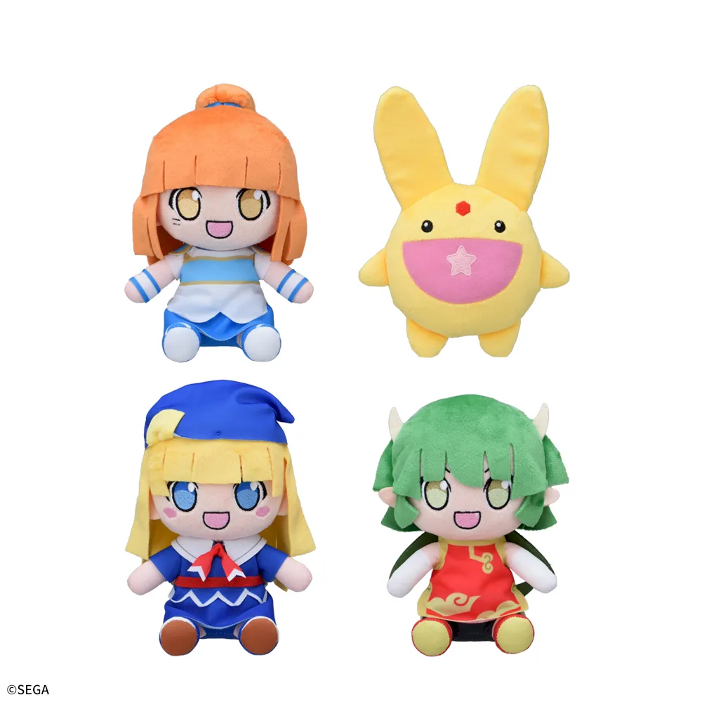 ぷよぷよ　ぬいぐるみ“アルル&カーバンクル&ウィッチ&ドラコケンタウロス”