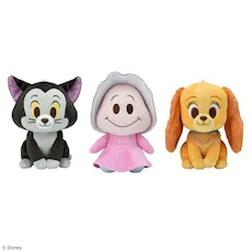 ディズニーキャラクター 赤いほっぺ　ぬいぐるみ フィガロ&ヤングオイスター&レディ