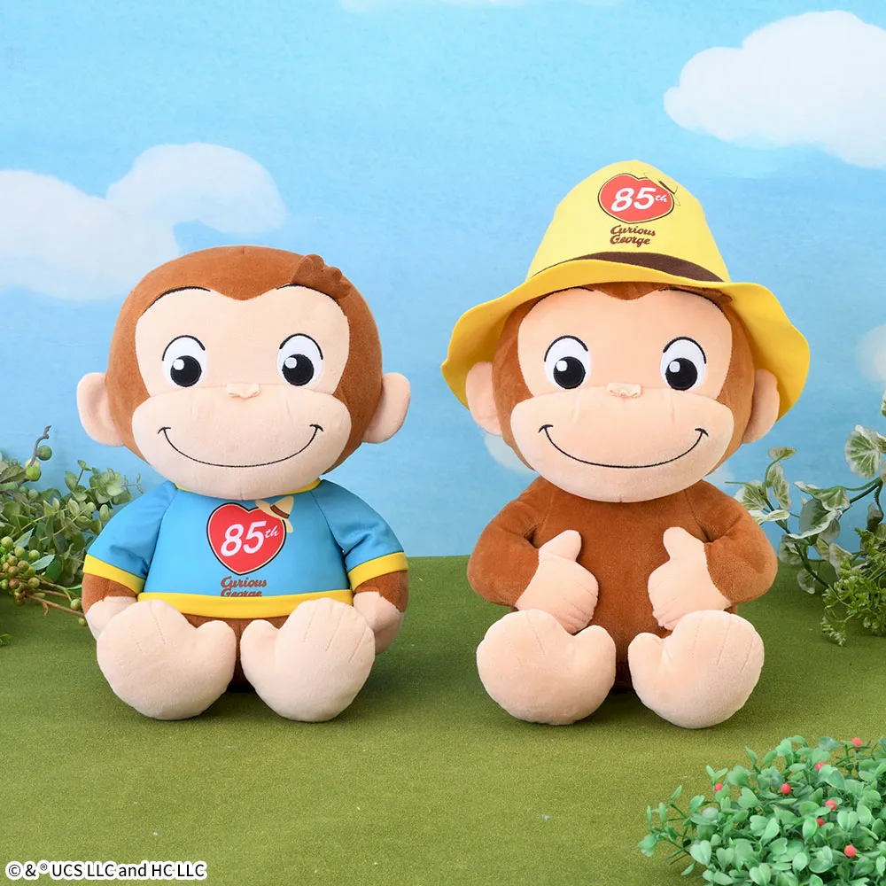 おさるのジョージ　ぽってりLぬいぐるみ　85th　Tシャツ&黄色い帽子