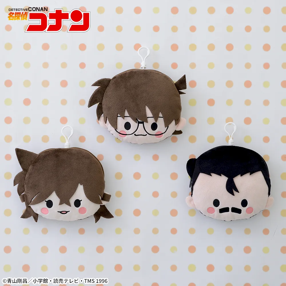 名探偵コナン きゃらまる ぬいぐるみパスケース“コナン&蘭&小五郎