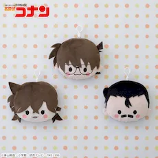 名探偵コナン　きゃらまる　ぬいぐるみパスケース“コナン&蘭&小五郎”