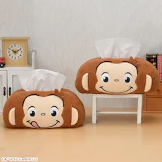 おさるのジョージ　プラチナムザッカフェイスティッシュボックスカバー