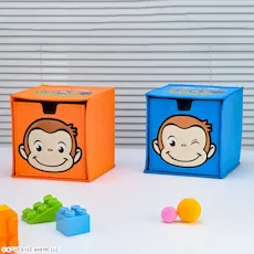 おさるのジョージ　プラチナムザッカ フェイス収納ボックス