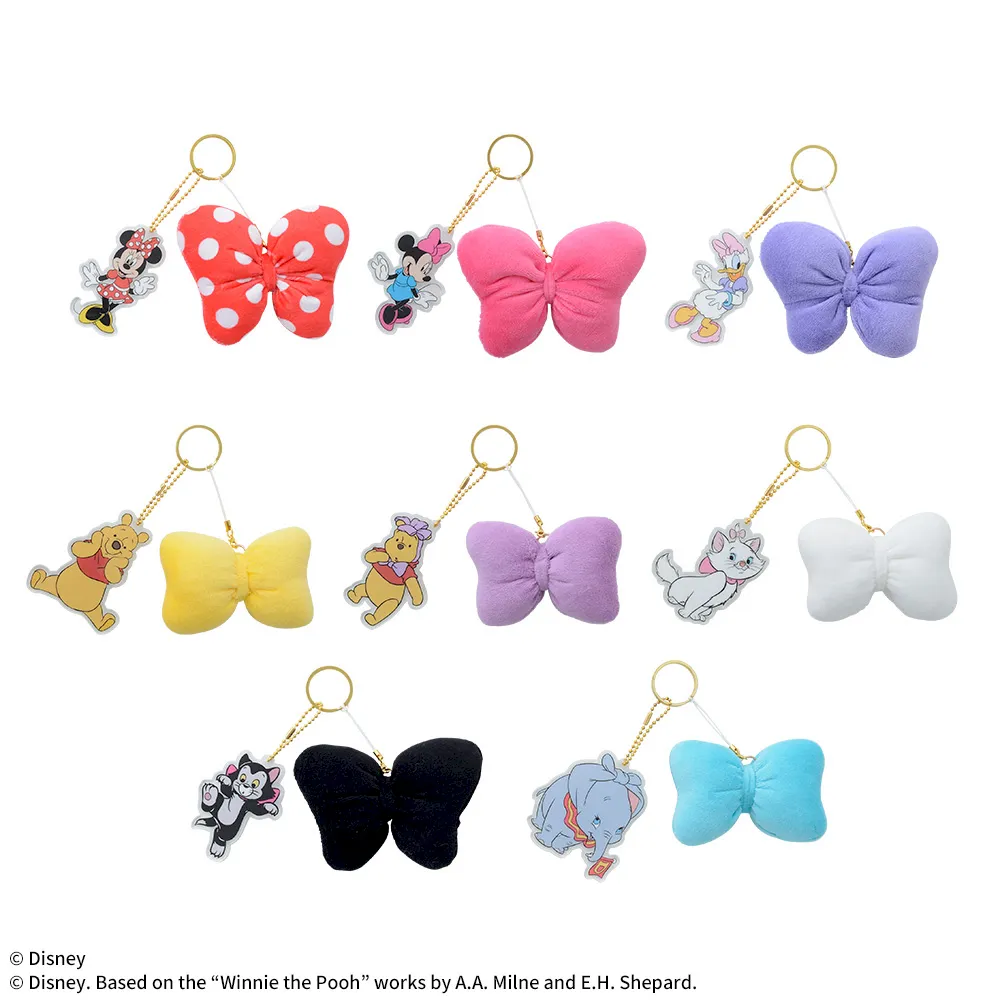 ディズニーキャラクター　アクリルキーホルダー付マスコット　RIBBON! RIBBON!