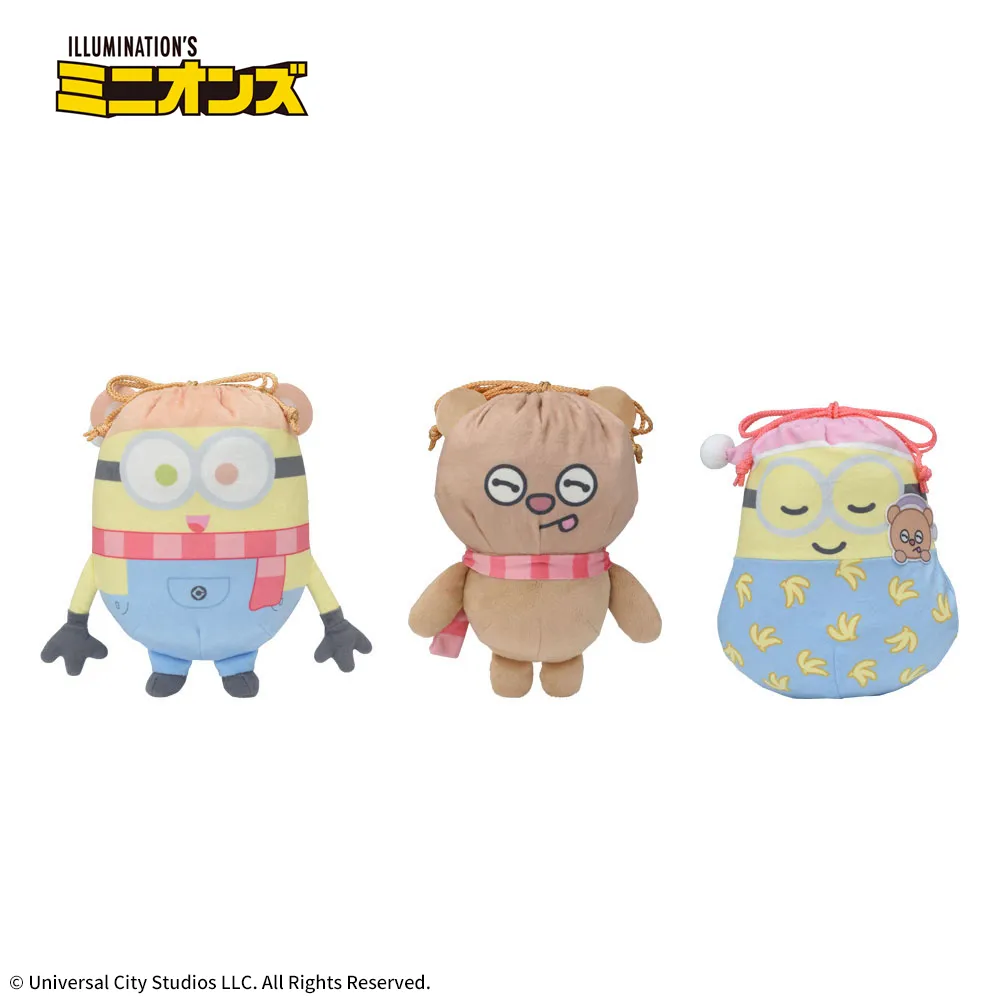 ミニオン　ぬいぐるみ巾着“ボブ&ティム”