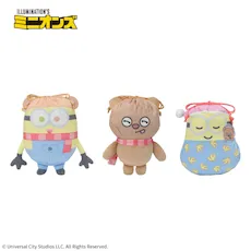 ミニオン　ぬいぐるみ巾着“ボブ&ティム”