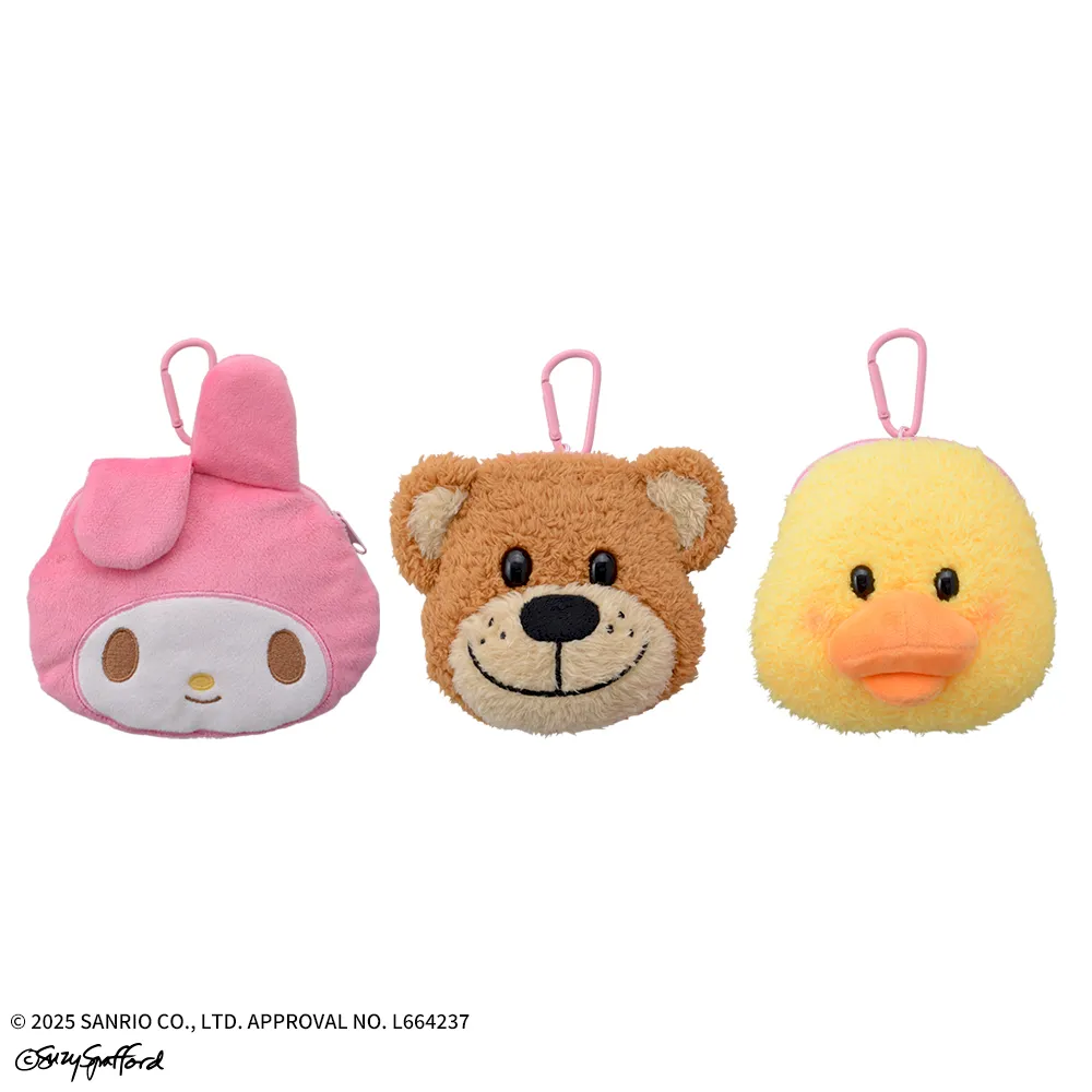 マイメロディ×Suzy's Zoo　カラビナ付フェイスポーチ