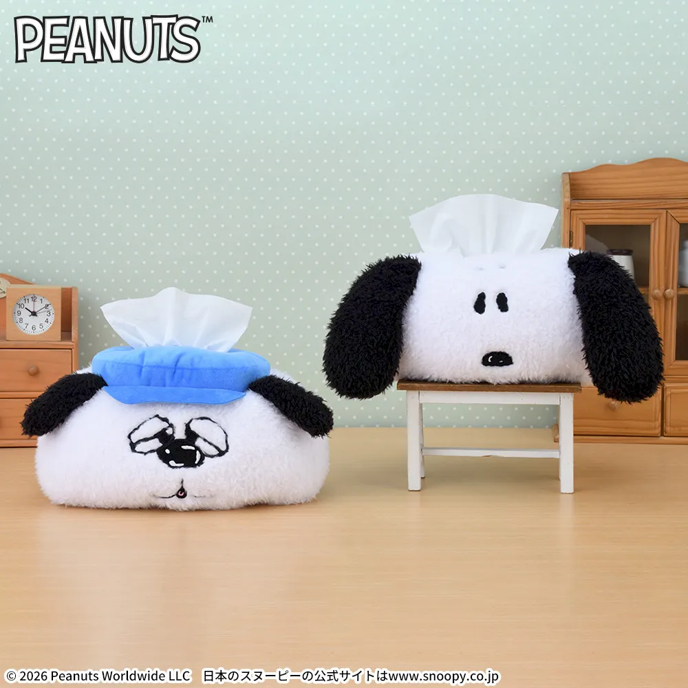 SNOOPY™　プラチナムザッカフェイスティッシュボックスカバー