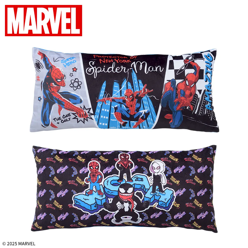 スパイダーマン　プレミアムサガラ刺繍風ロングクッション